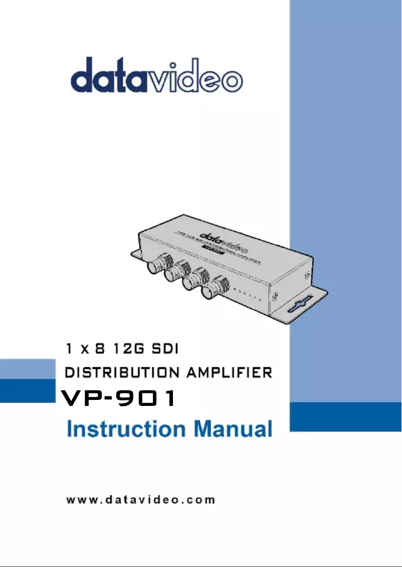 Page 1 of the manual User Manual DataVideo VP-901