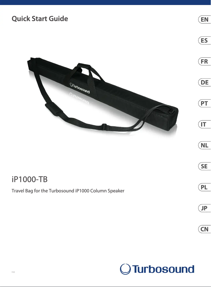 Page n°1 - Guide de démarrage rapide Turbosound iP1000-TB