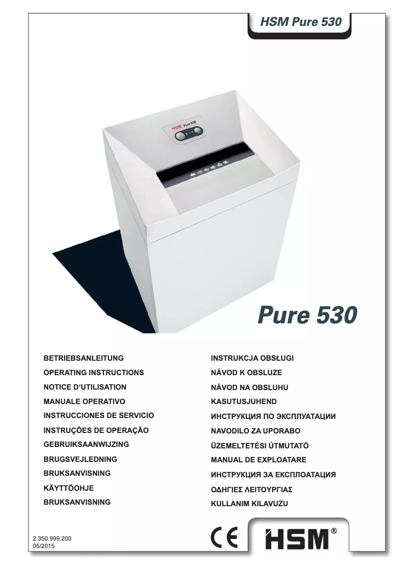 Page n°1 - Manuel utilisateur HSM Pure 530C