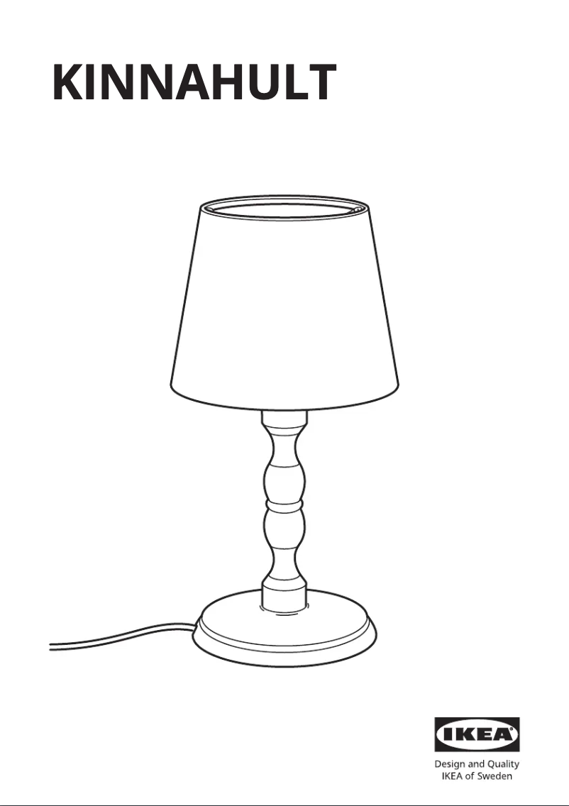 Image de la première page du manuel de l'appareil KINNAHULT 405.237.33