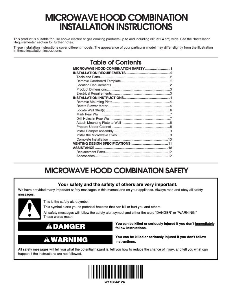 Image de la première page du manuel de l'appareil WMH32519HT