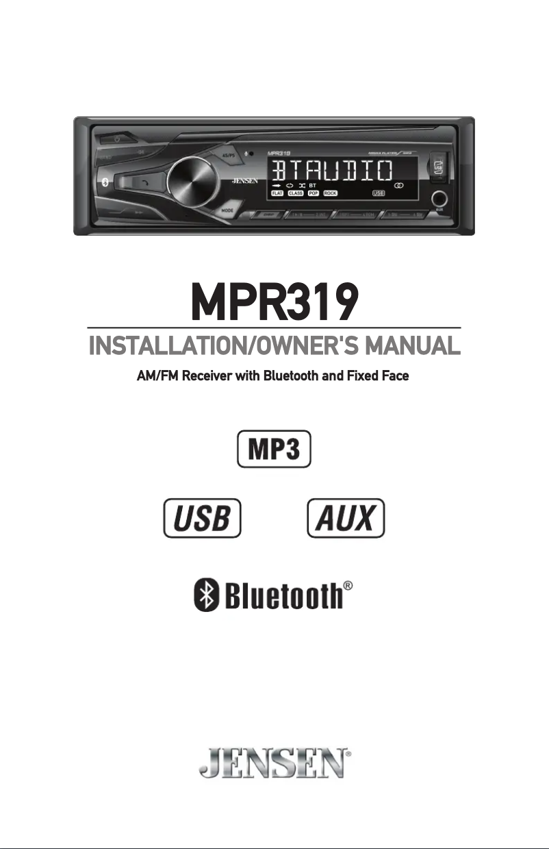 Page n°1 - Manuel utilisateur Jensen MPR319