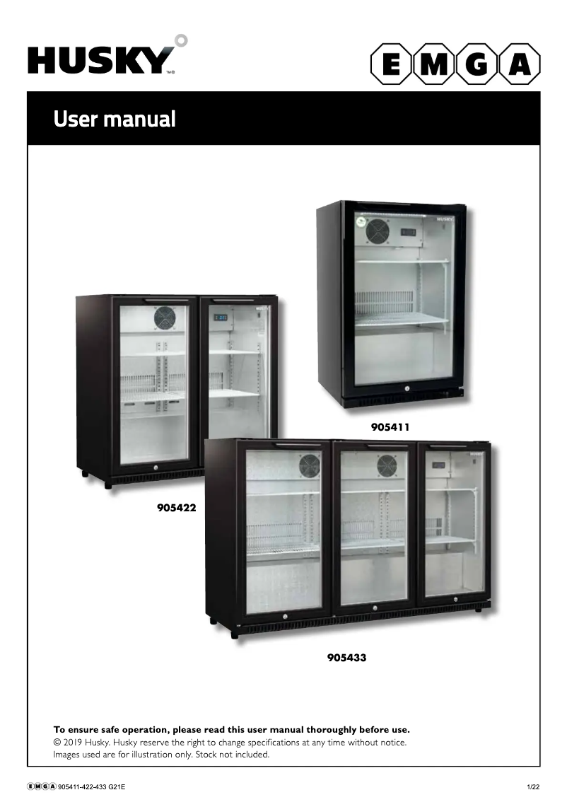 Page 1 de la notice Manuel utilisateur Husky 905411