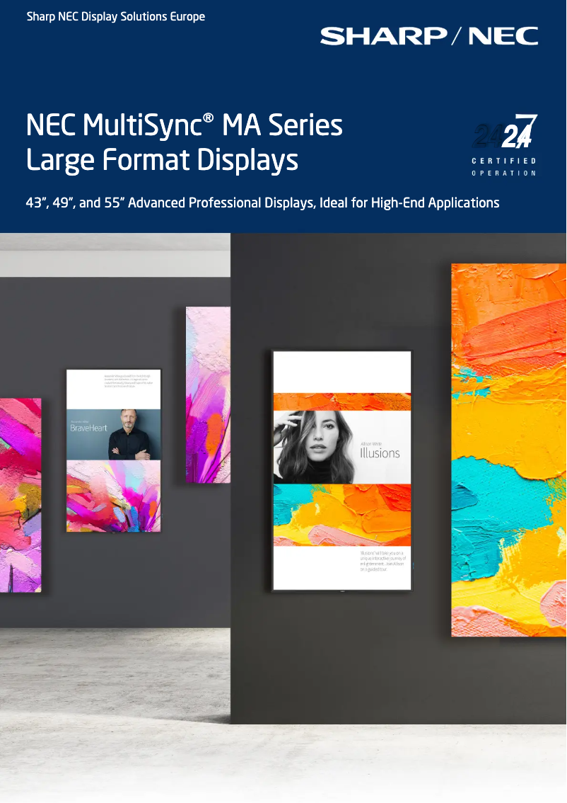 Image de la première page du manuel de l'appareil MultiSync MA551