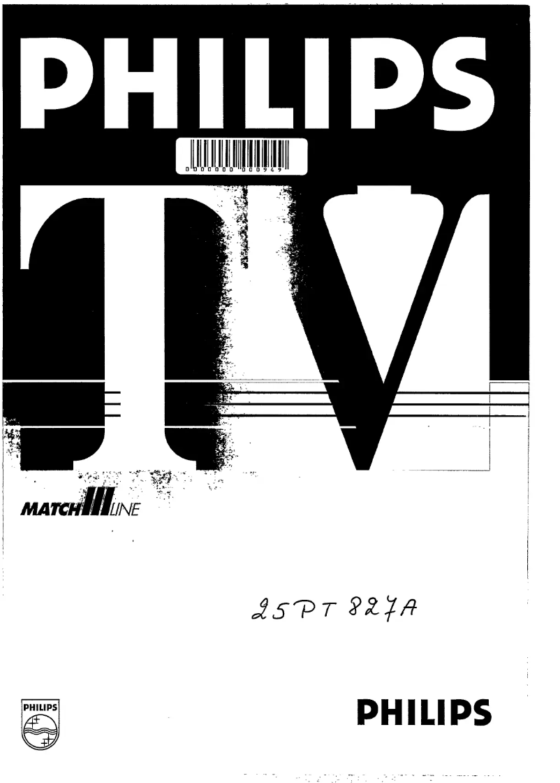 Image de la première page du manuel de l'appareil Matchline 25PT827A