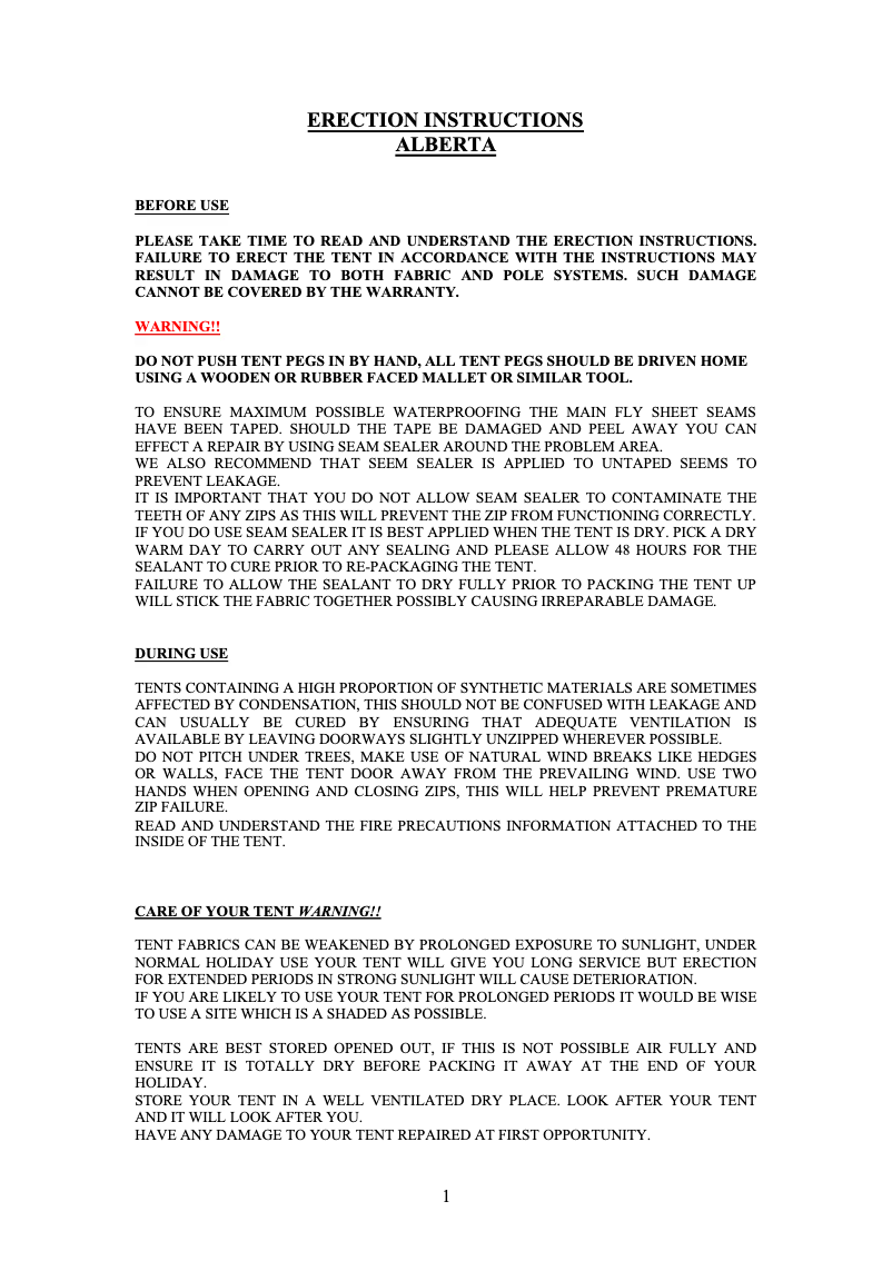 Página 1 del manual Manual de usuario Khyam Alberta