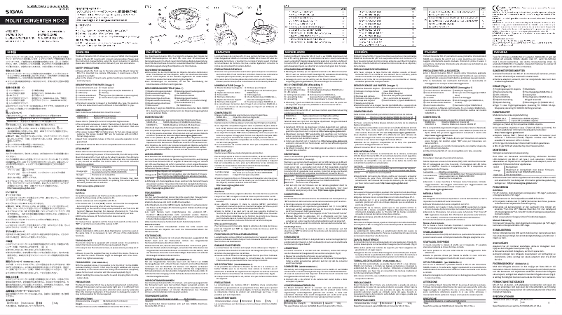 Page n°1 - Manuel utilisateur Sigma MC-21