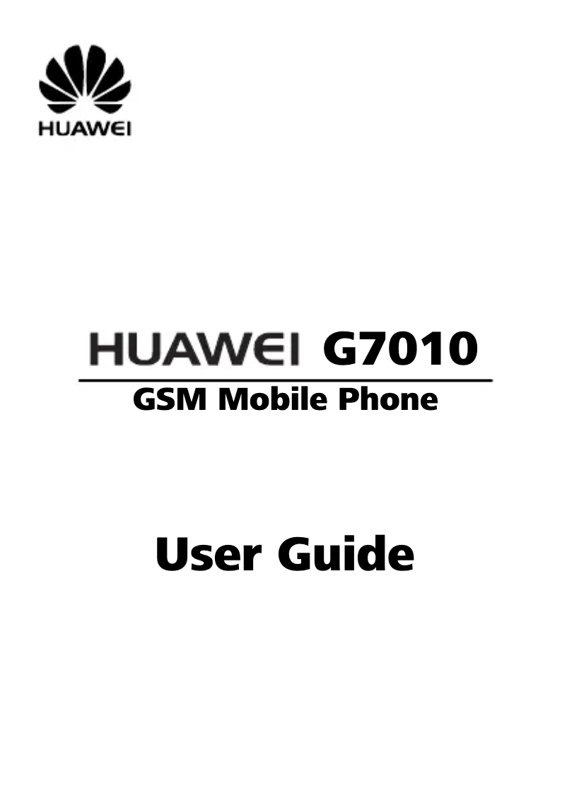 Page 1 de la notice Manuel utilisateur Huawei G7010