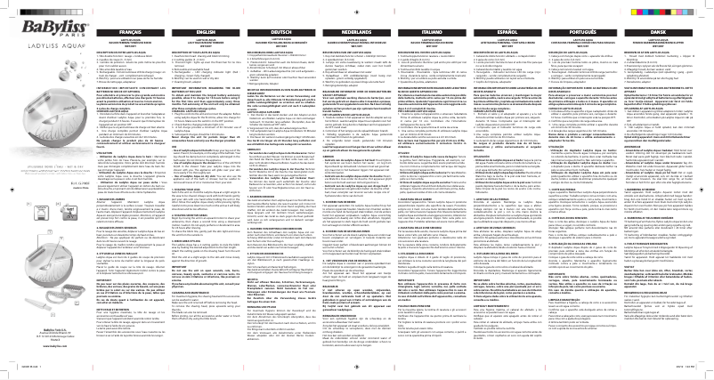 Page 1 de la notice Manuel utilisateur BaByliss G290E Ladyliss Wet and Dry