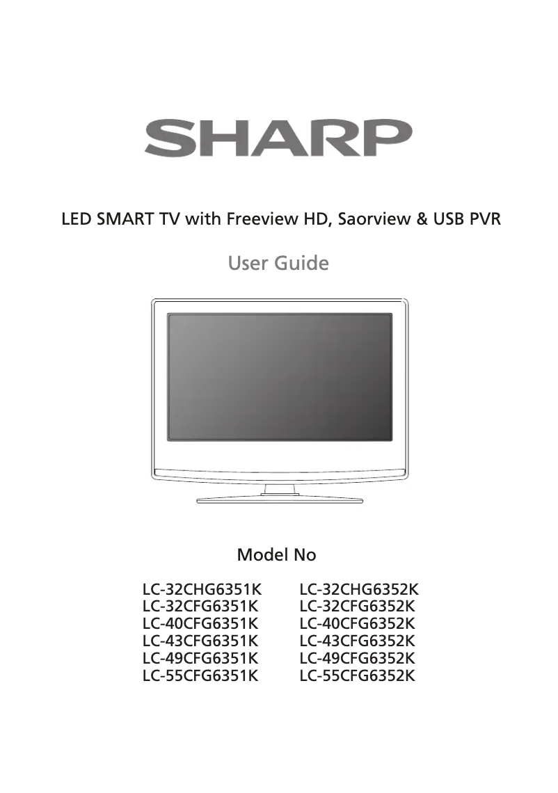 Page 1 de la notice Manuel utilisateur Sharp LC-40CFG6351K