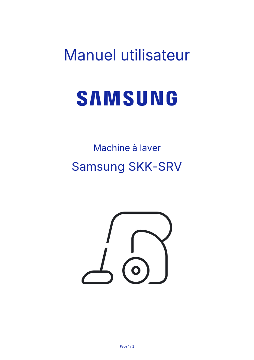 Image de la première page du manuel de l'appareil SKK-SRV