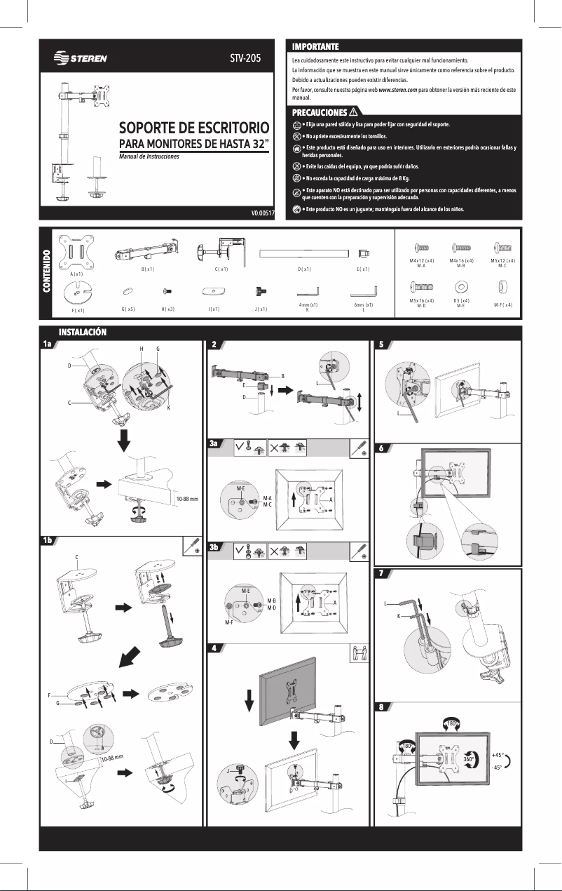 Página 1 del manual Manual de usuario Steren STV-205