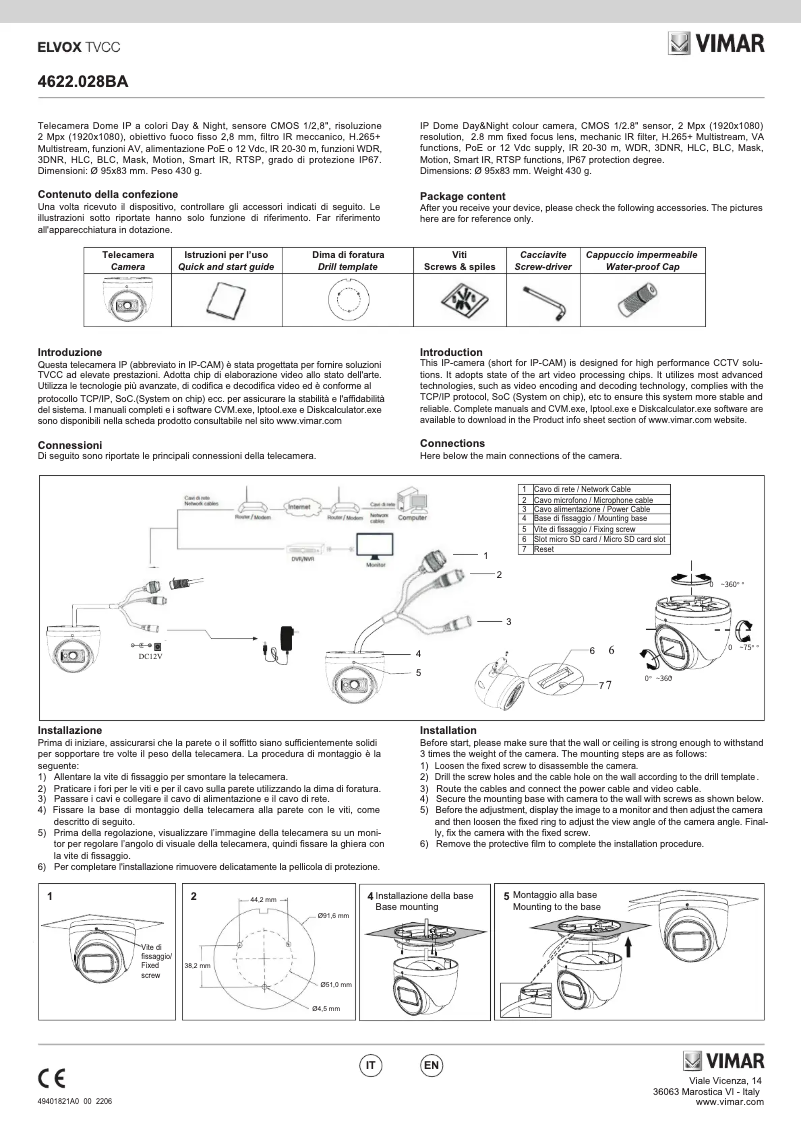 Image de la première page du manuel de l'appareil ELVOX 4622.028BA