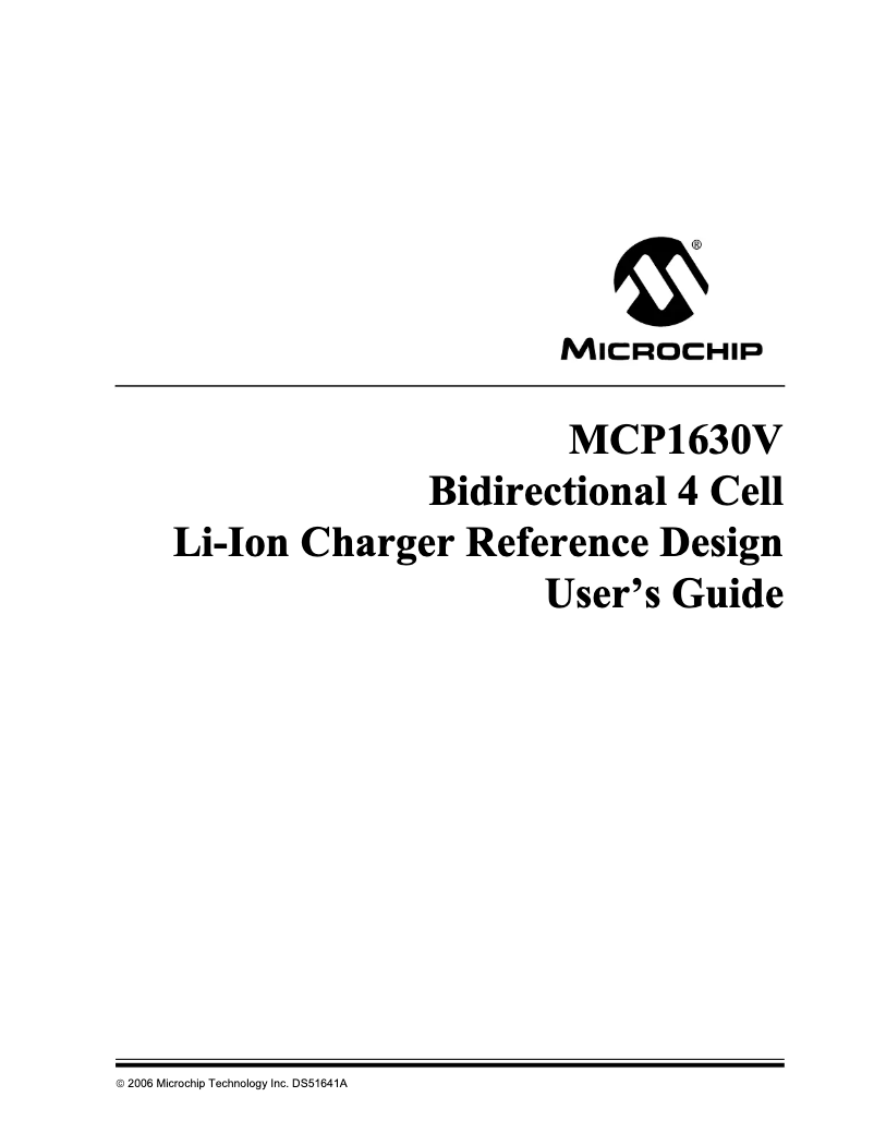 Page 1 de la notice Manuel utilisateur Microchip MCP1630V