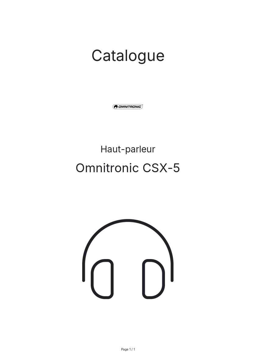 Image de la première page du manuel de l'appareil CSX-5