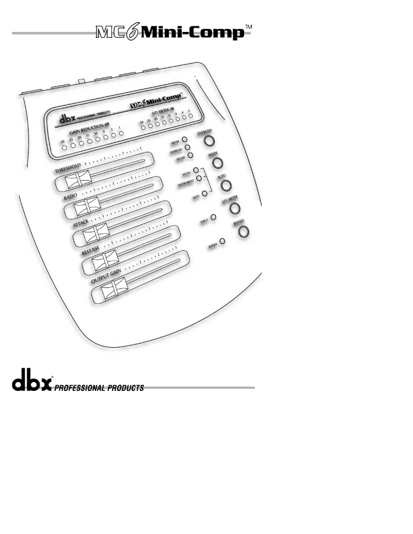 Image de la première page du manuel de l'appareil MC6