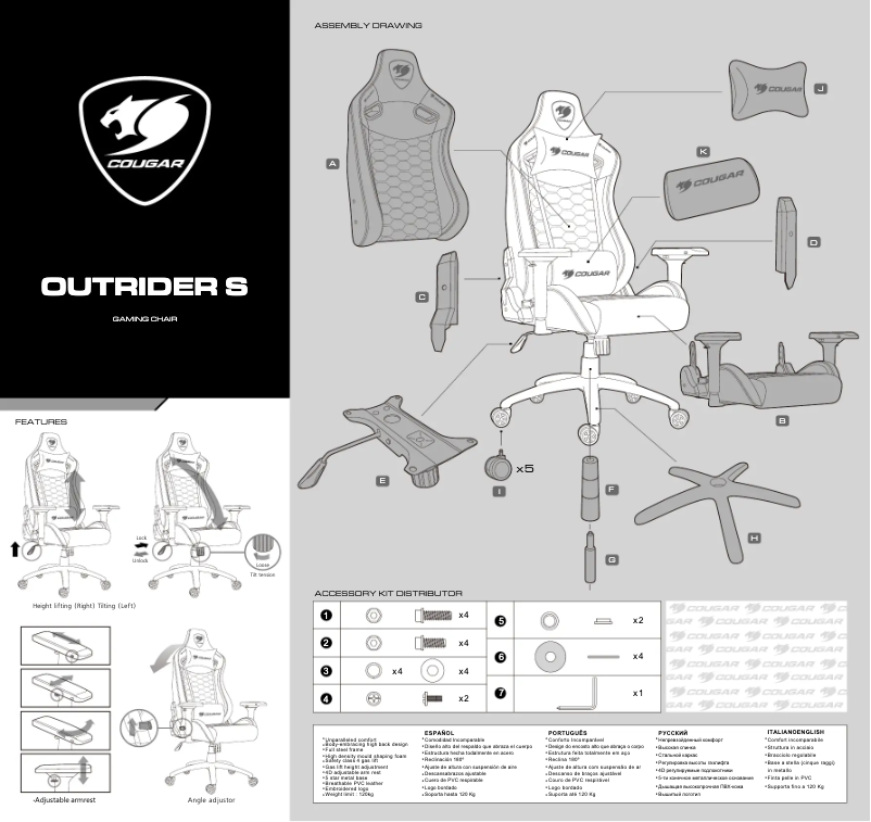Page 1 of the manual User Manual Cougar Outrider S