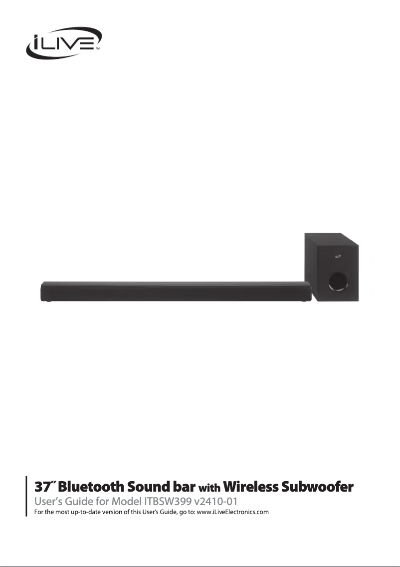 Page 1 de la notice Manuel utilisateur iLive ITBSW399