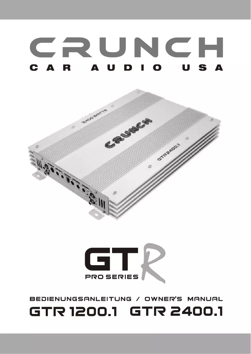 Image de la première page du manuel de l'appareil GTR 1200.1