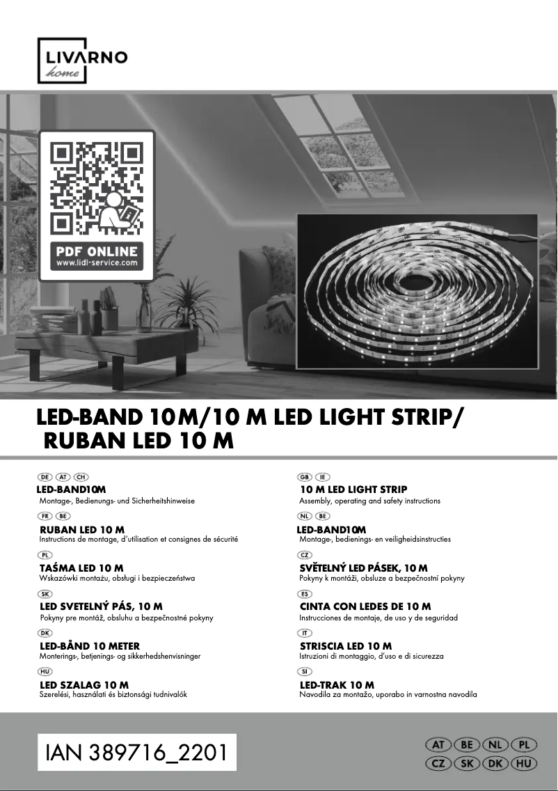 Page 1 de la notice Manuel utilisateur Livarno Lux 14164900L