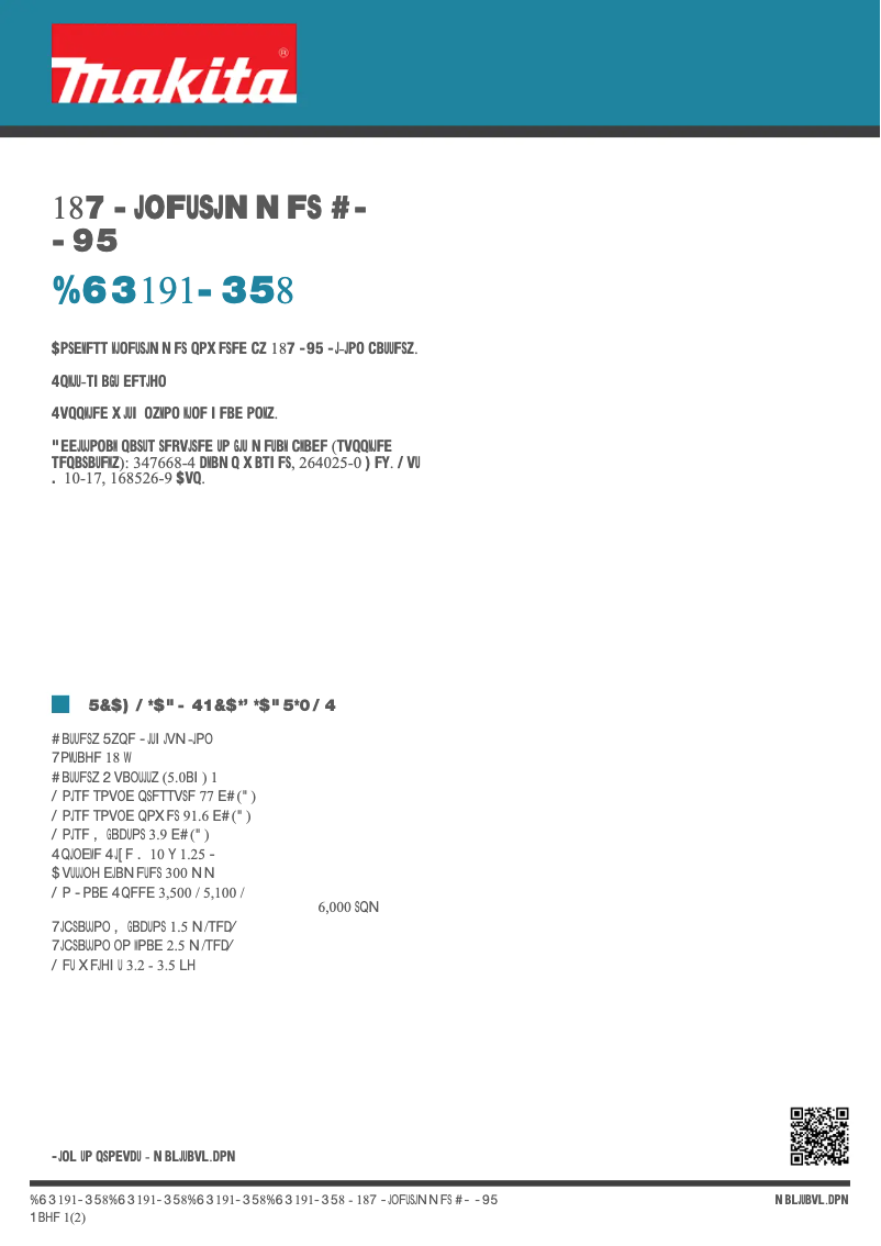 Image de la première page du manuel de l'appareil DUR191LRT8