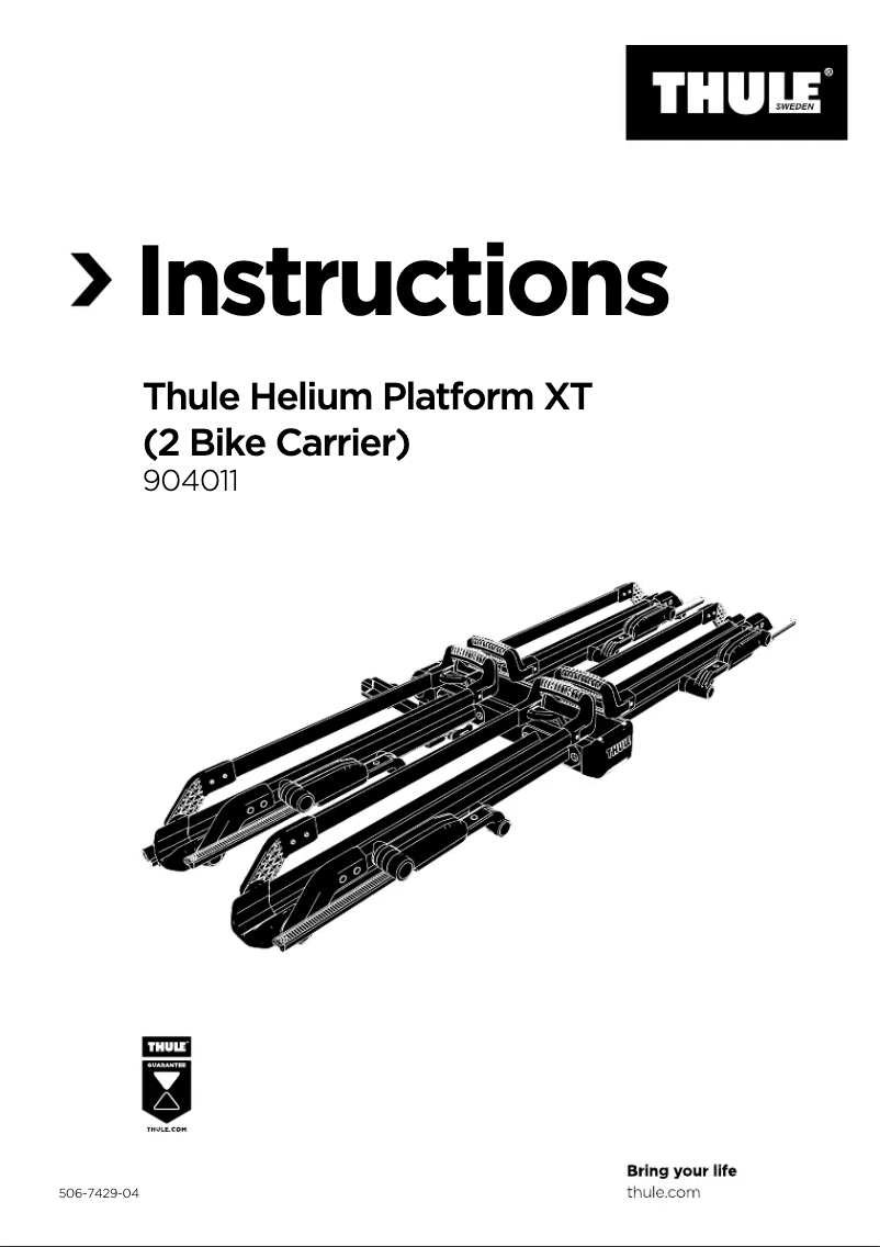 Página 1 del manual Manual de usuario Thule Helium Platform XT