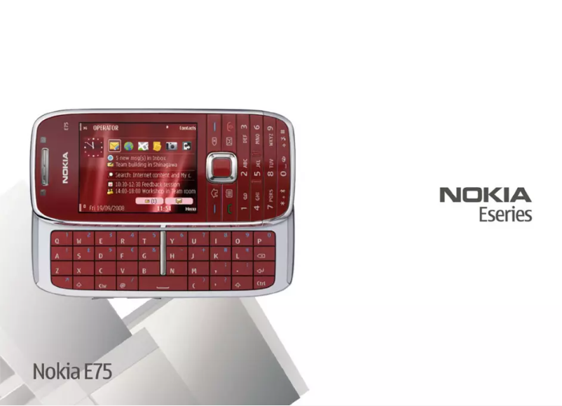 Page 1 de la notice Manuel utilisateur Nokia E75