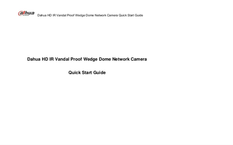 Page n°1 - Manuel utilisateur Dahua Technology Eco-savvy 3.0 DH-IPC-HDBW4231F-AS