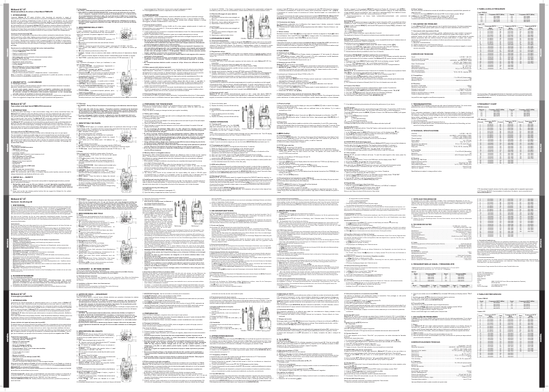 Page n°1 - Manuel utilisateur Midland G7 XT