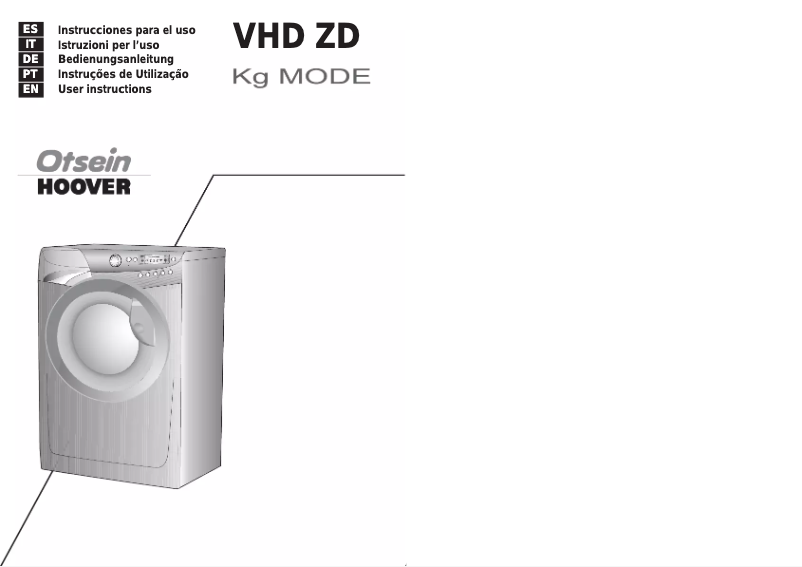 Page 1 de la notice Manuel utilisateur Otsein-Hoover VHD 9146ZD-37