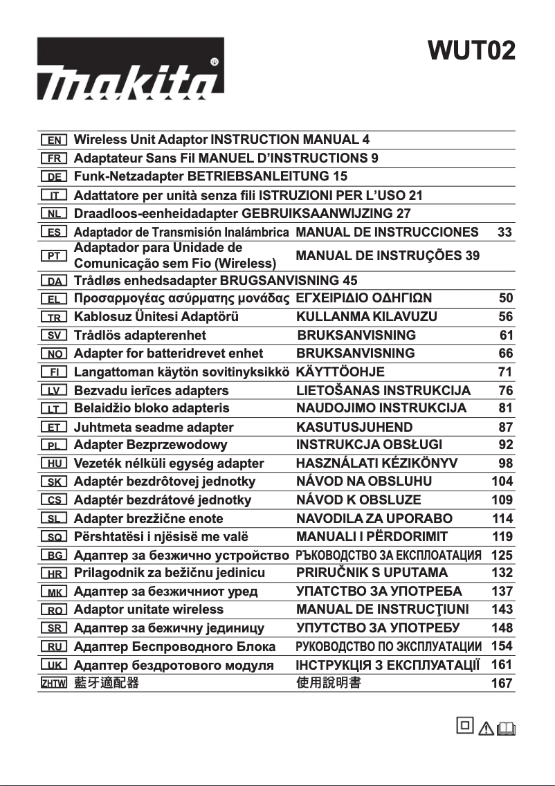 Image de la première page du manuel de l'appareil WUT02