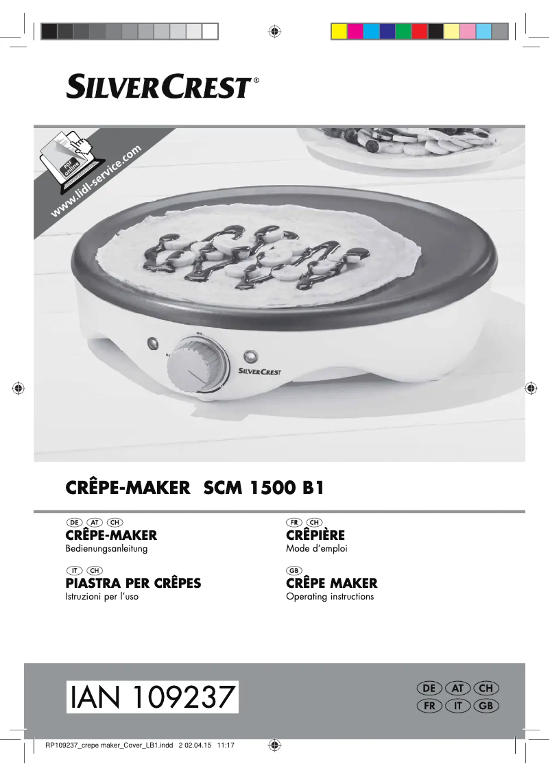 Page 1 de la notice Manuel utilisateur SilverCrest SCM 1500 B1