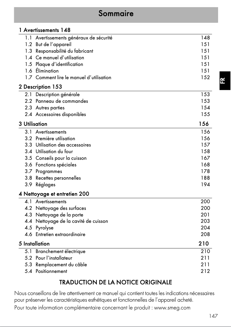 Image de la première page du manuel de l'appareil SFP9395X1
