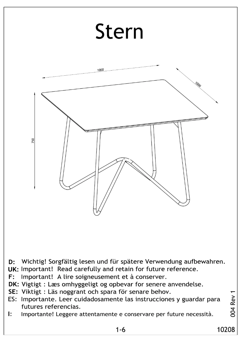 Página 1 del manual Manual de usuario JYSK Ugledige