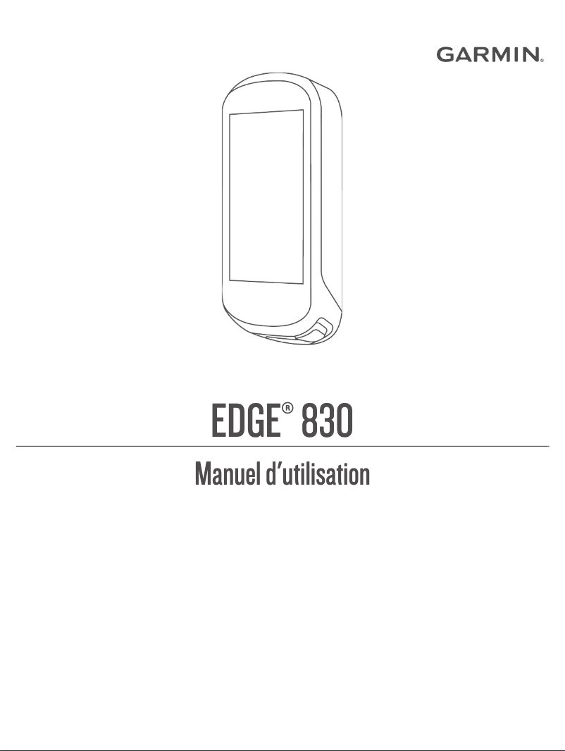 Image de la première page du manuel de l'appareil Edge 830
