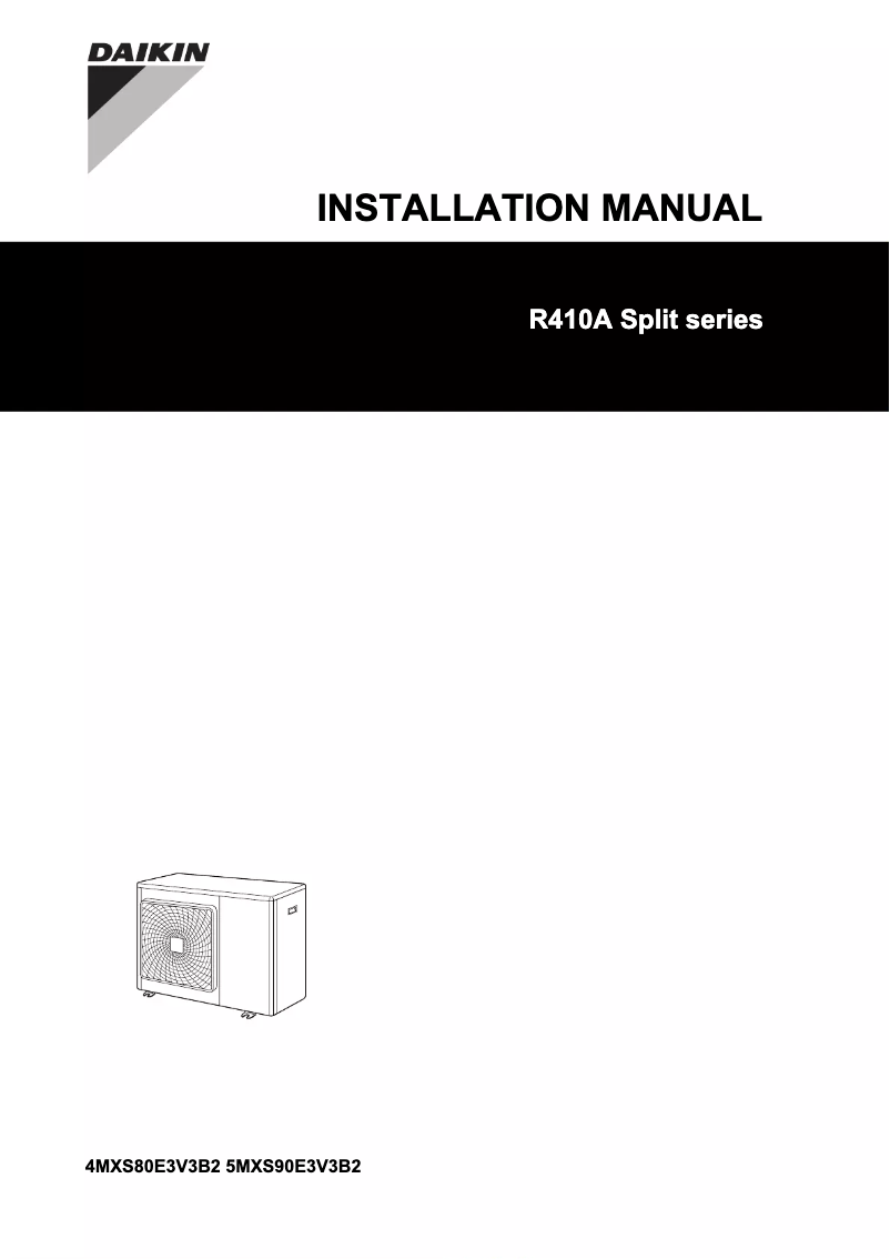 Page 1 de la notice Manuel utilisateur Daikin 4MXS80E3V3B