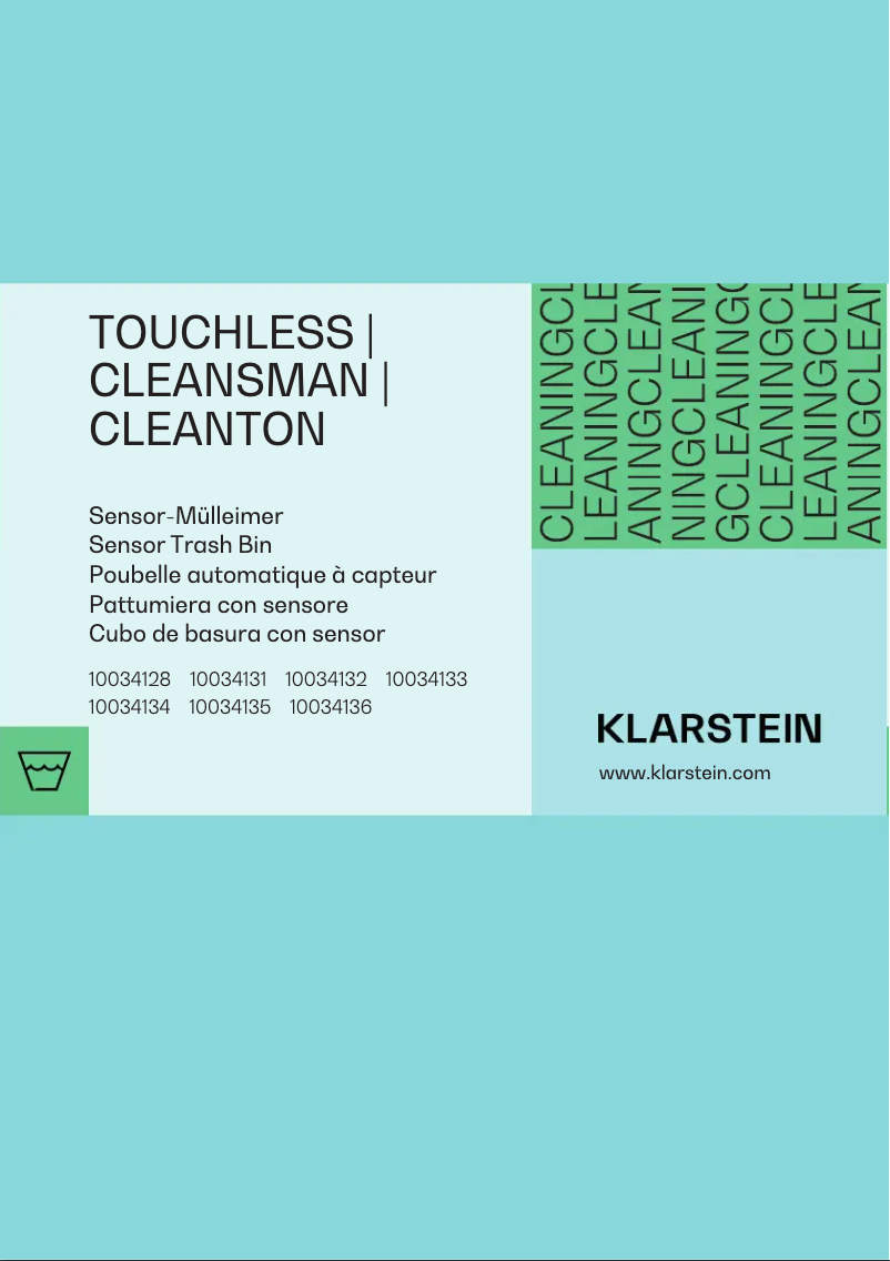 Page n°1 - Manuel utilisateur Klarstein Touchless