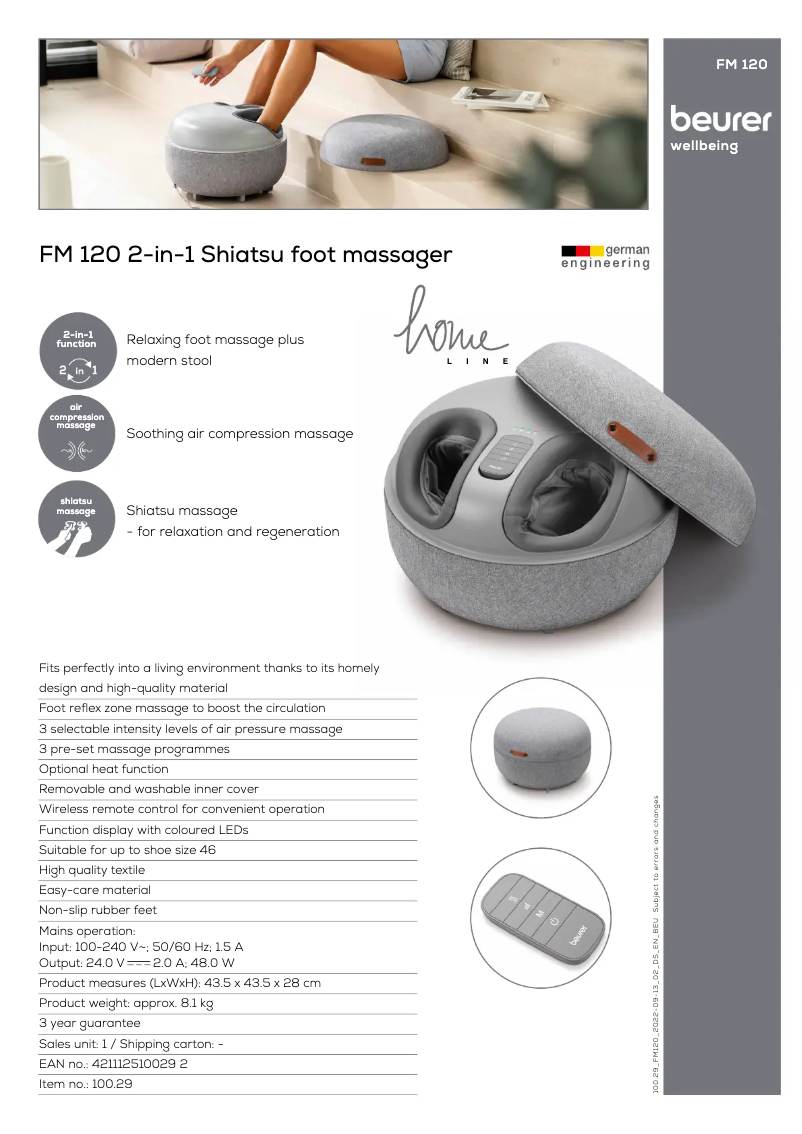 Image de la première page du manuel de l'appareil FM 120