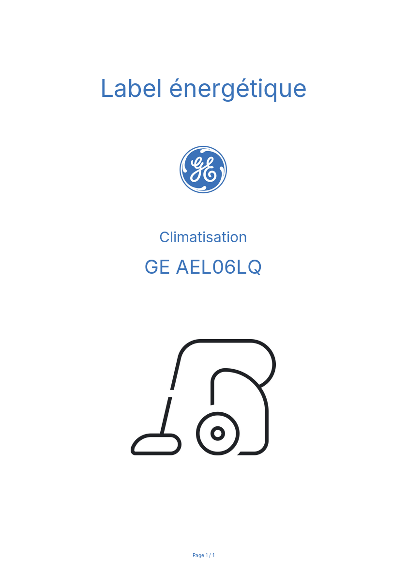 Image de la première page du manuel de l'appareil AEL06LQ