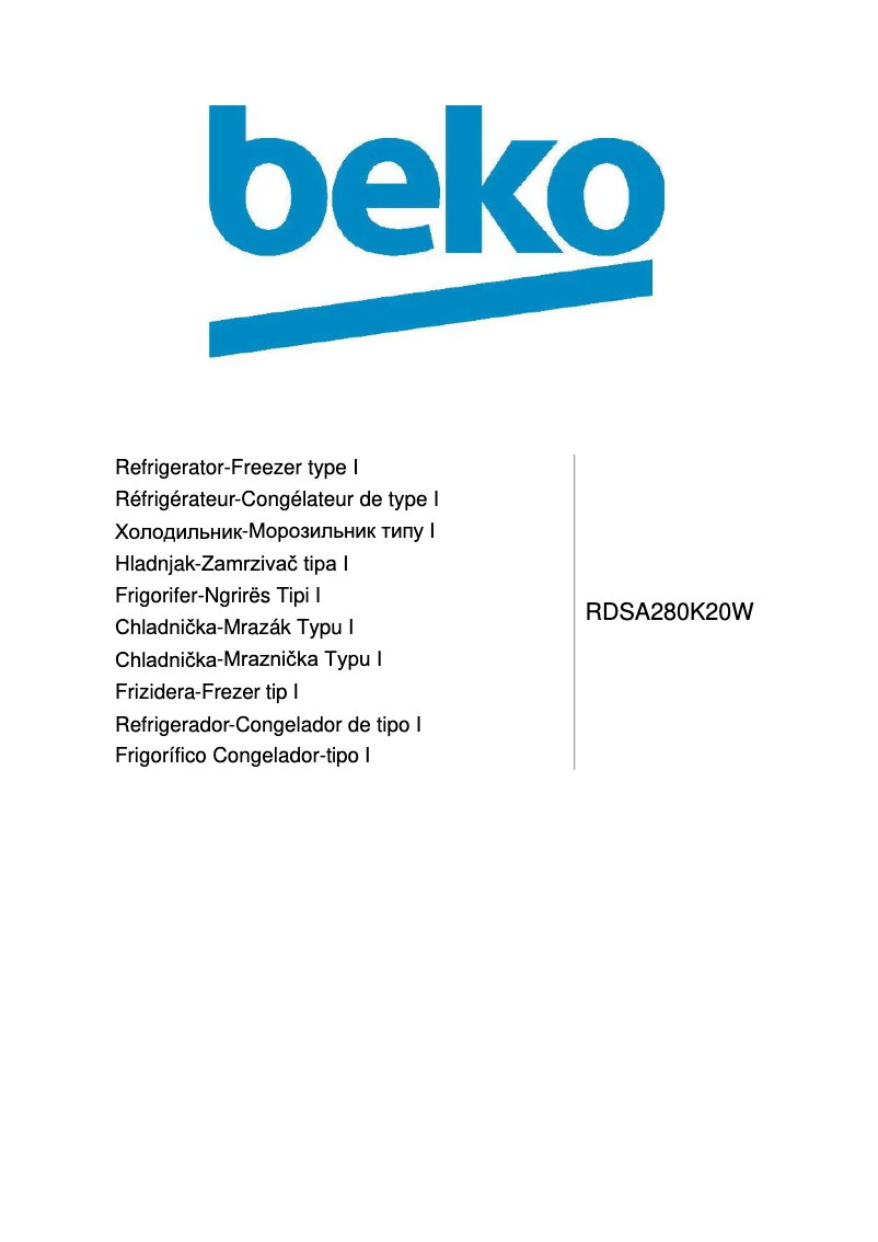 Page n°1 - Manuel utilisateur Beko RDSA280K20W