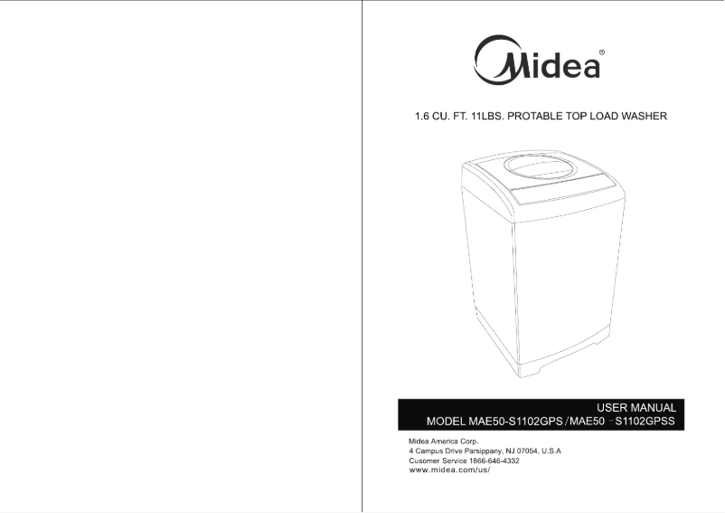 Page n°1 - Manuel utilisateur Midea MAE50-S1102PS