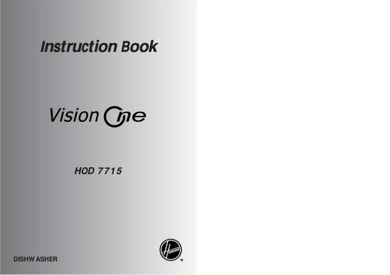 Página 1 del manual Manual de usuario Hoover HOD 7715-80