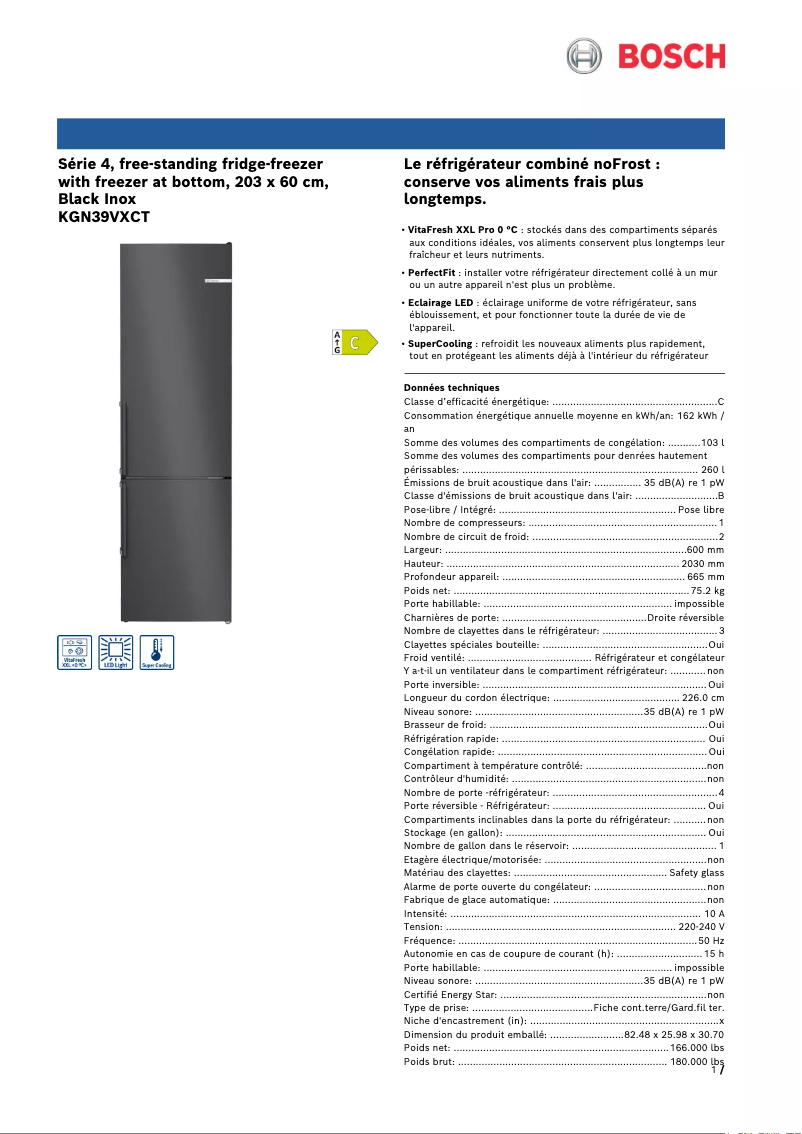 Image de la première page du manuel de l'appareil KGN39VXCT