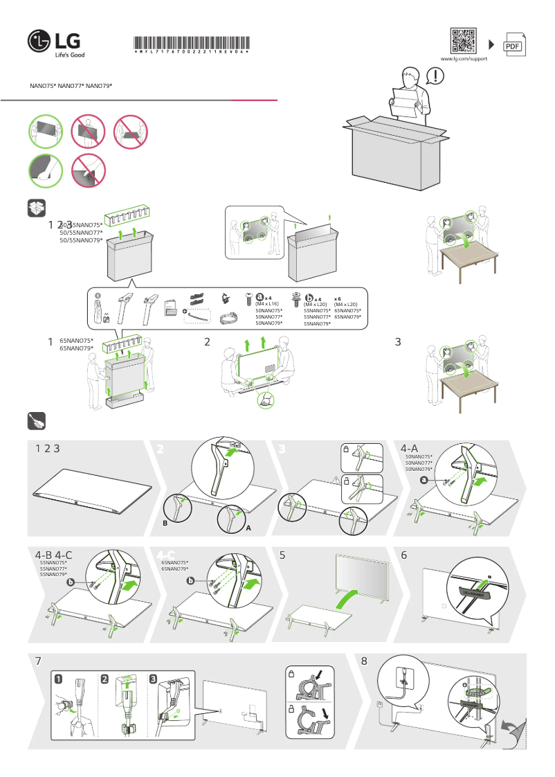 Page 1 de la notice Manuel utilisateur LG 50NANO796PB