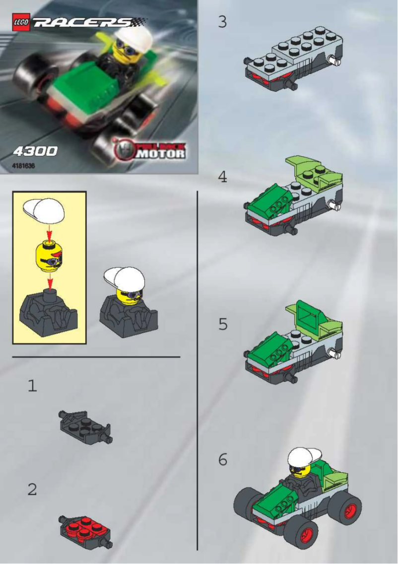 Image de la première page du manuel de l'appareil Green LEGO® Car