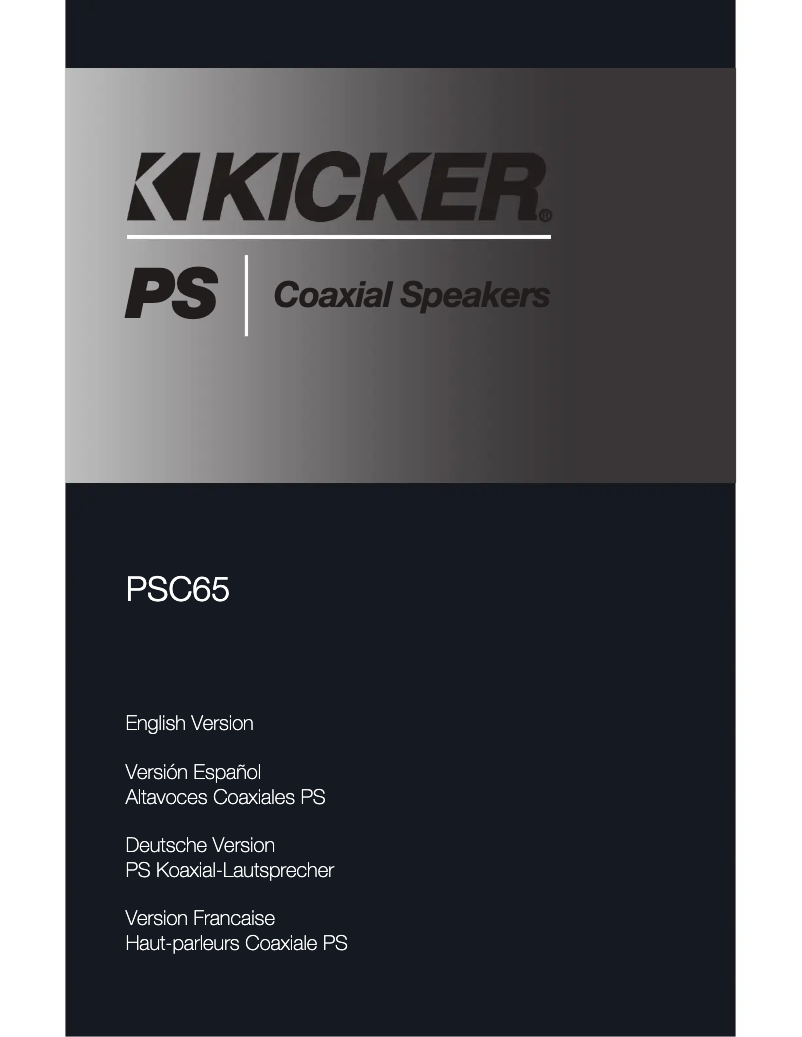 Página 1 del manual Manual de usuario Kicker PSC654