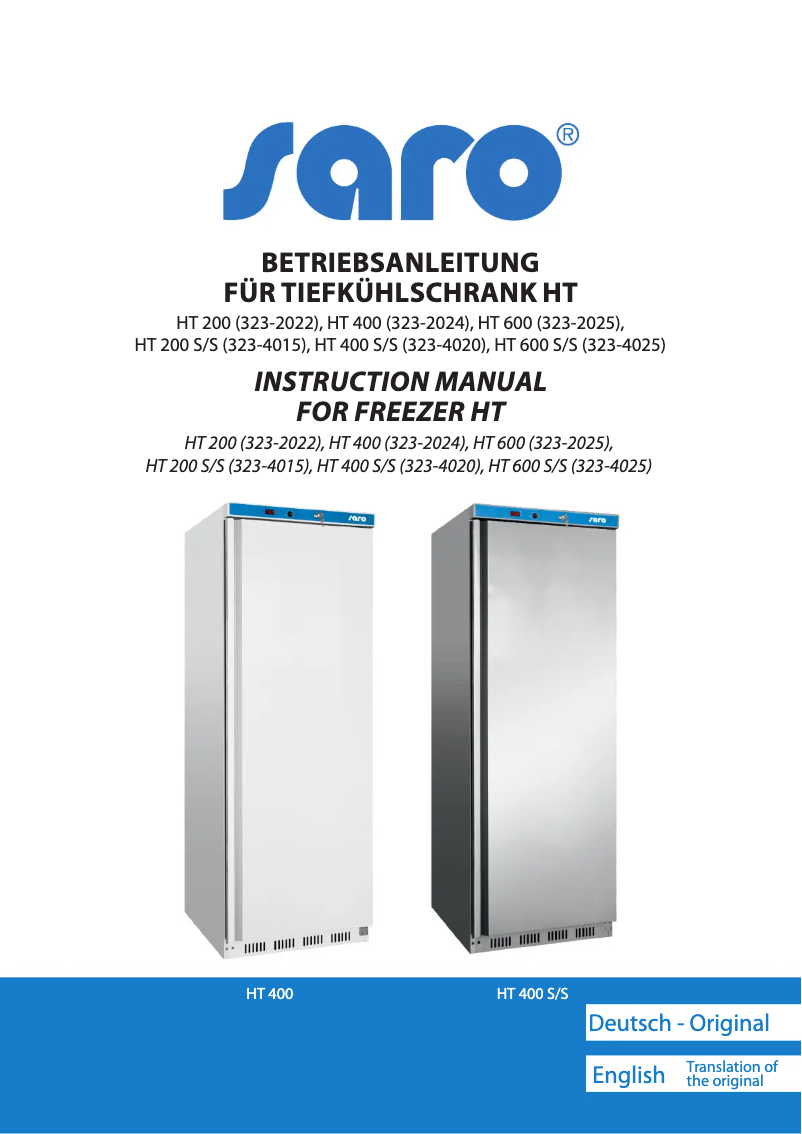 Image de la première page du manuel de l'appareil HT 200 S/S