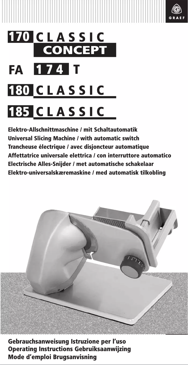 Página 1 del manual Manual de usuario Graef 170 Concept