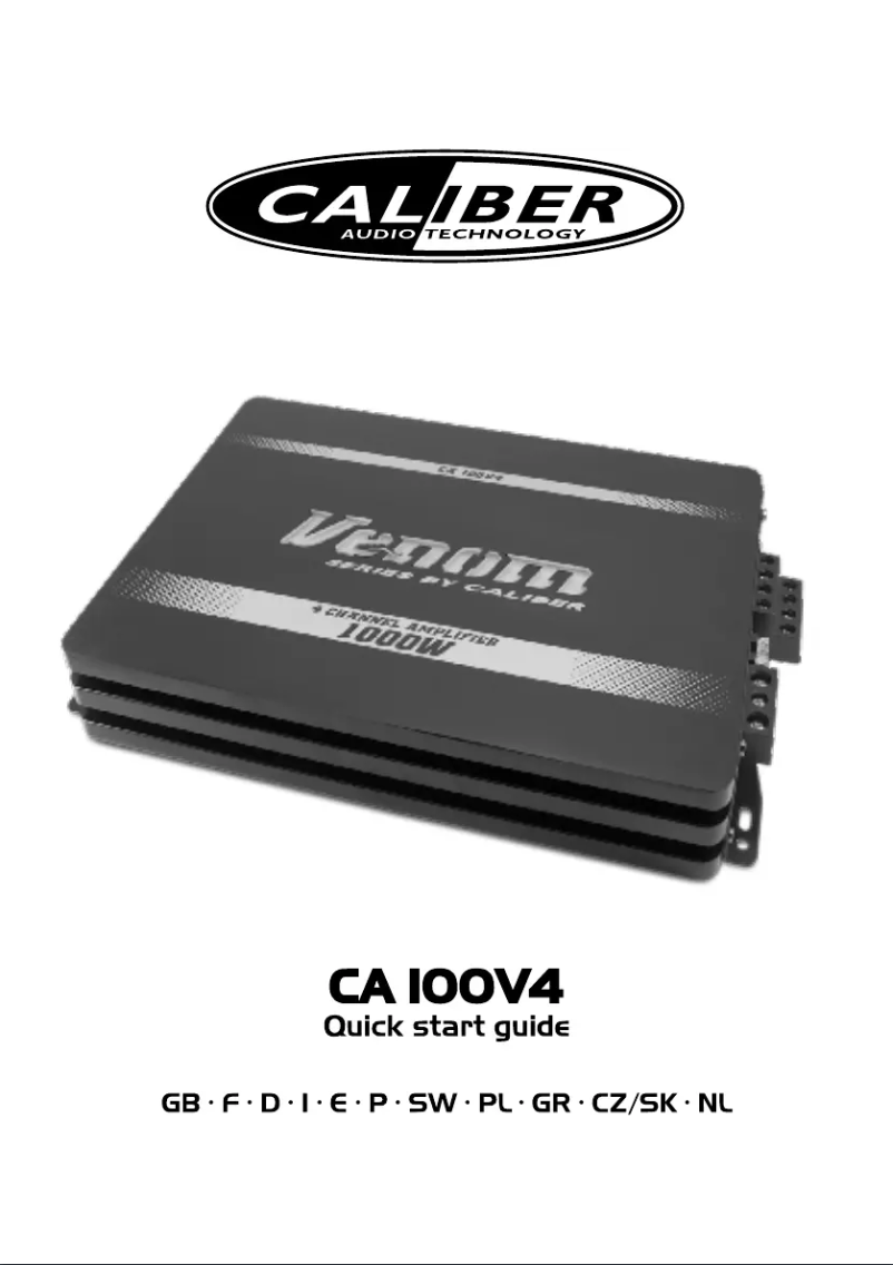 Image de la première page du manuel de l'appareil CA100V4