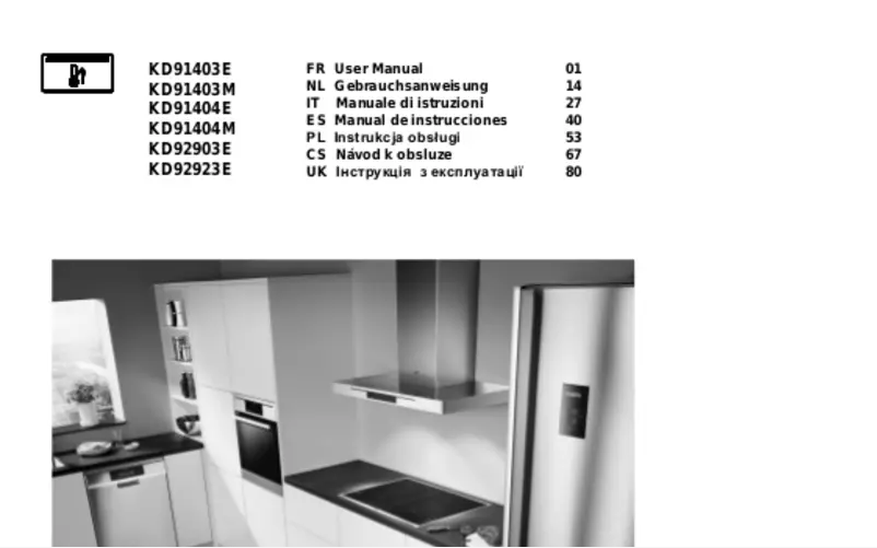 Image de la première page du manuel de l'appareil KD91404M